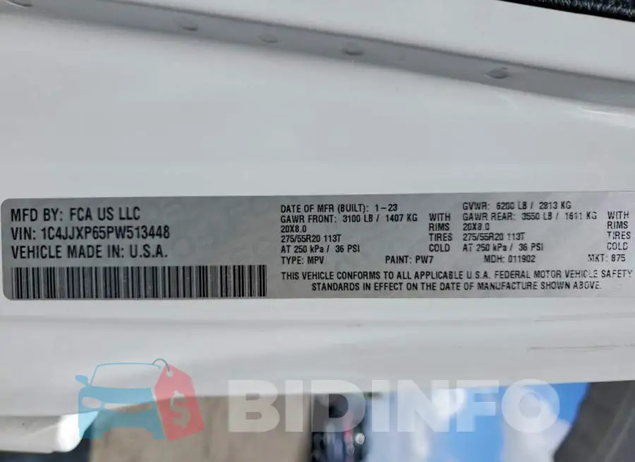 1C4JJXP65PW513448 Photo# 13