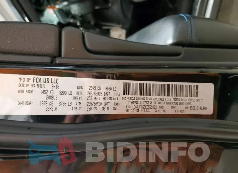 1C4RJFAG9KC569062 Photo# 13