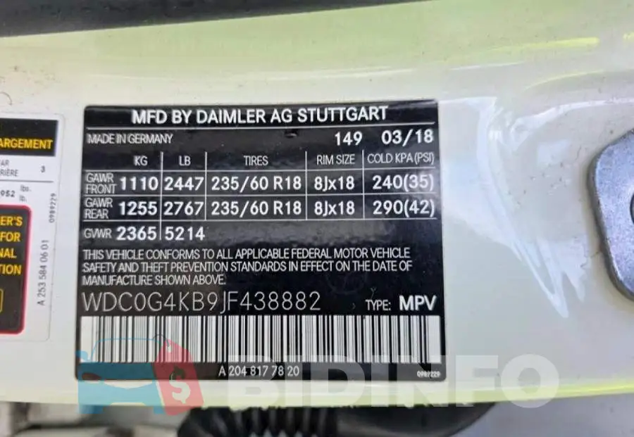 WDC0G4KB9JF438882 Photo# 10