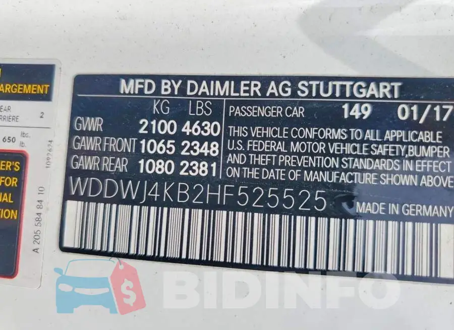 WDDWJ4KB2HF525525 Photo# 13