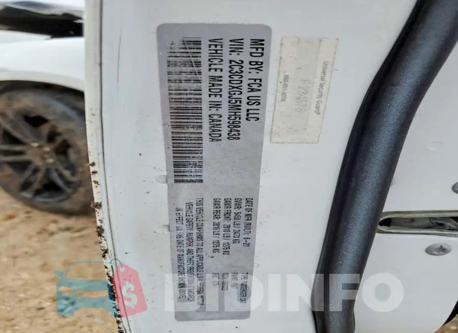 2C3CDXGJ5MH598438 Photo# 12