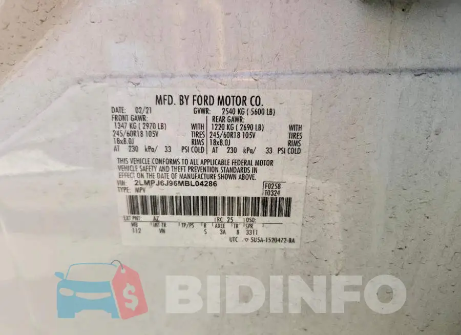 2LMPJ6J96MBL04286 Photo# 13