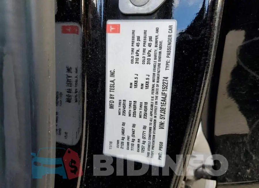 5YJ3E1EA4JF152274 Photo# 12