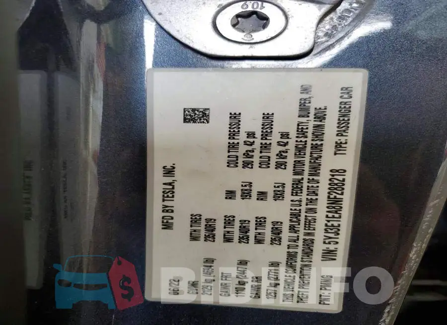 5YJ3E1EA8NF288218 Photo# 12