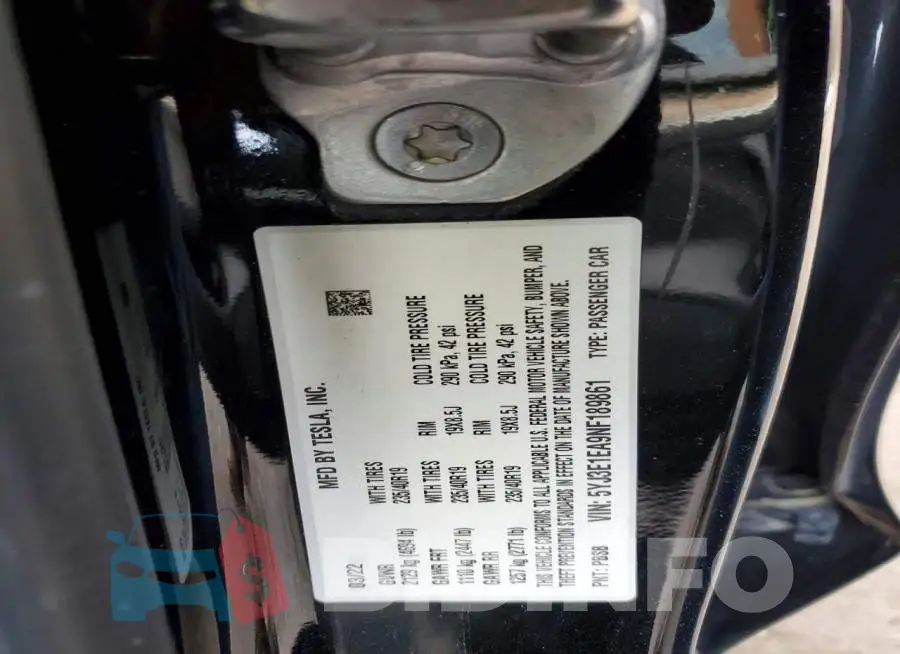 5YJ3E1EA9NF189861 Photo# 12