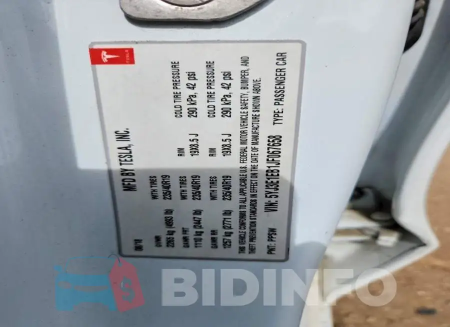 5YJ3E1EB1JF067658 Photo# 12