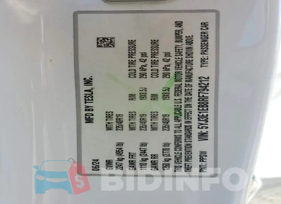 5YJ3E1EB8RF794212 Photo# 12