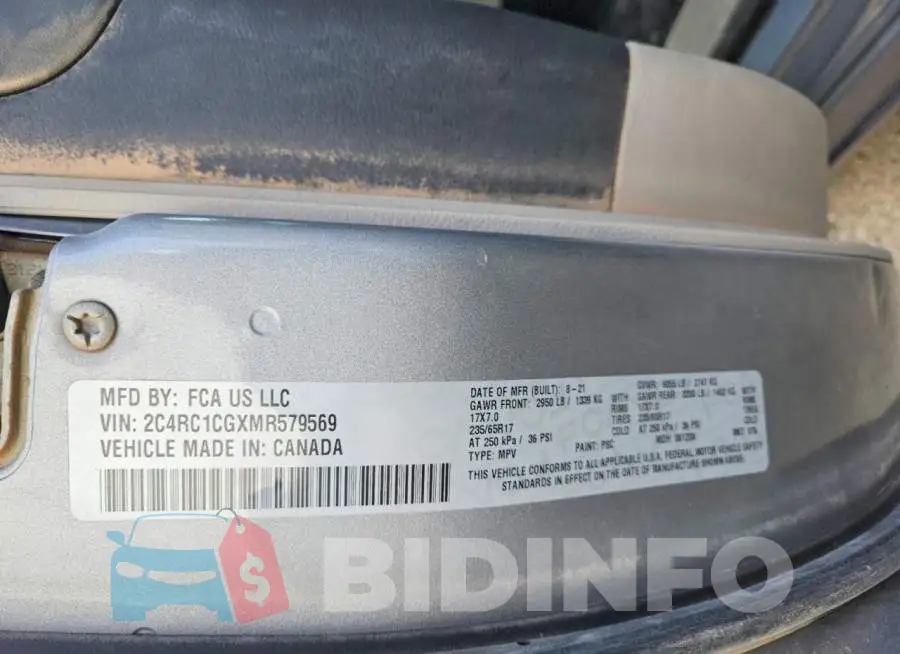 2C4RC1CGXMR579569 Photo# 13