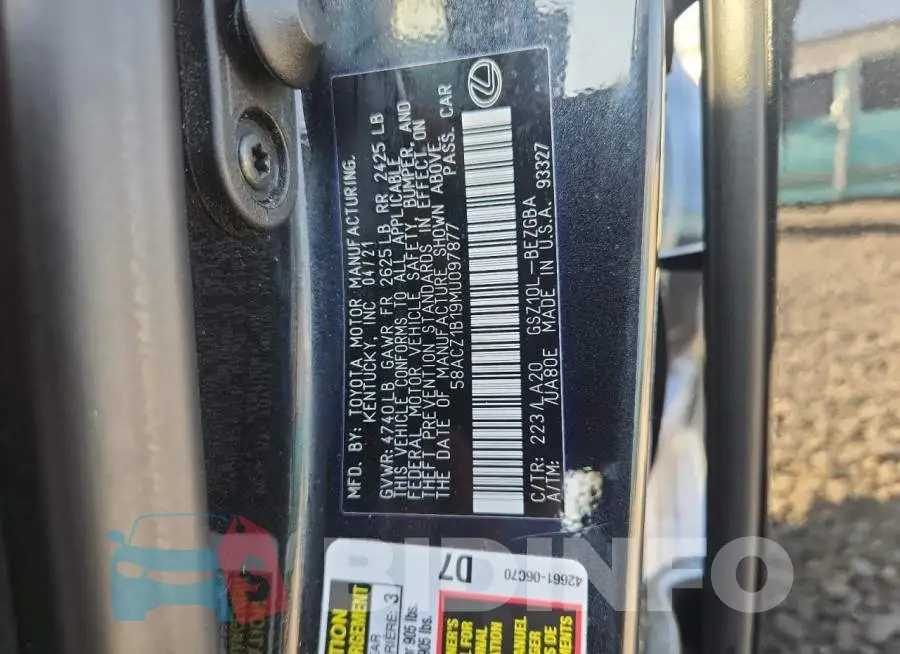 58ACZ1B19MU097877 Photo# 13