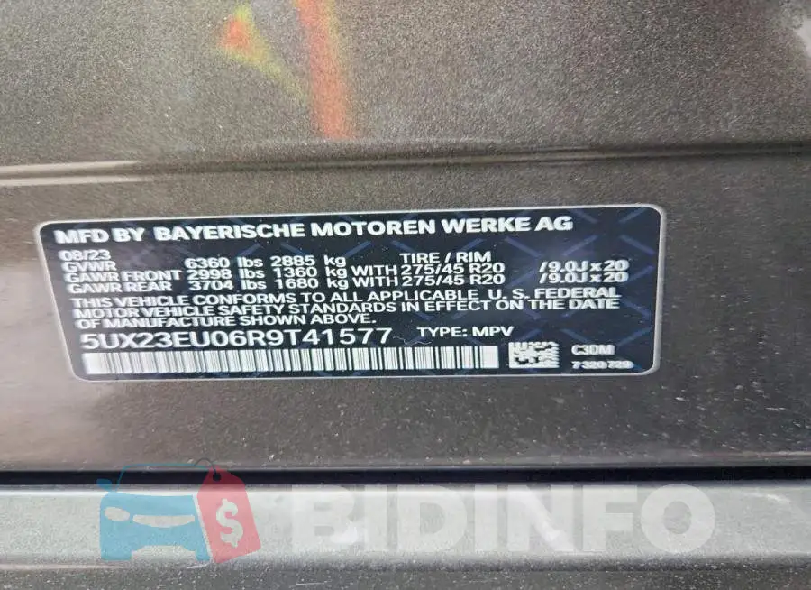 5UX23EU06R9T41577 Photo# 13