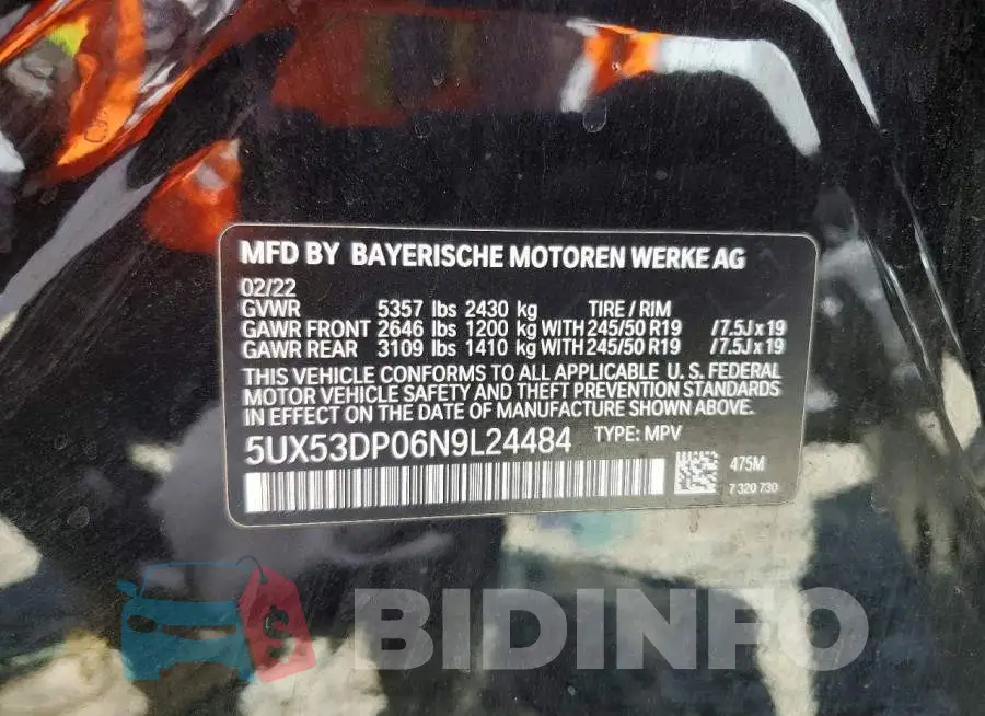 5UX53DP06N9L24484 Photo# 14