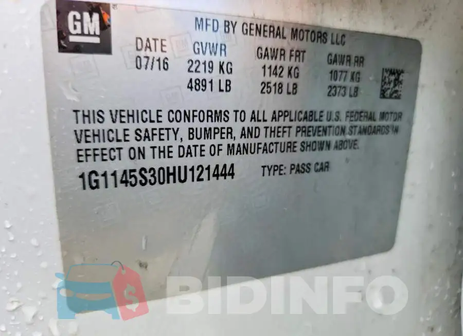1G1145S30HU121444 Photo# 12