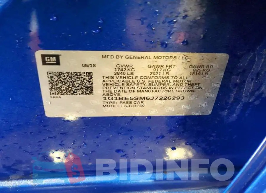 1G1BE5SM6J7226293 Photo# 13