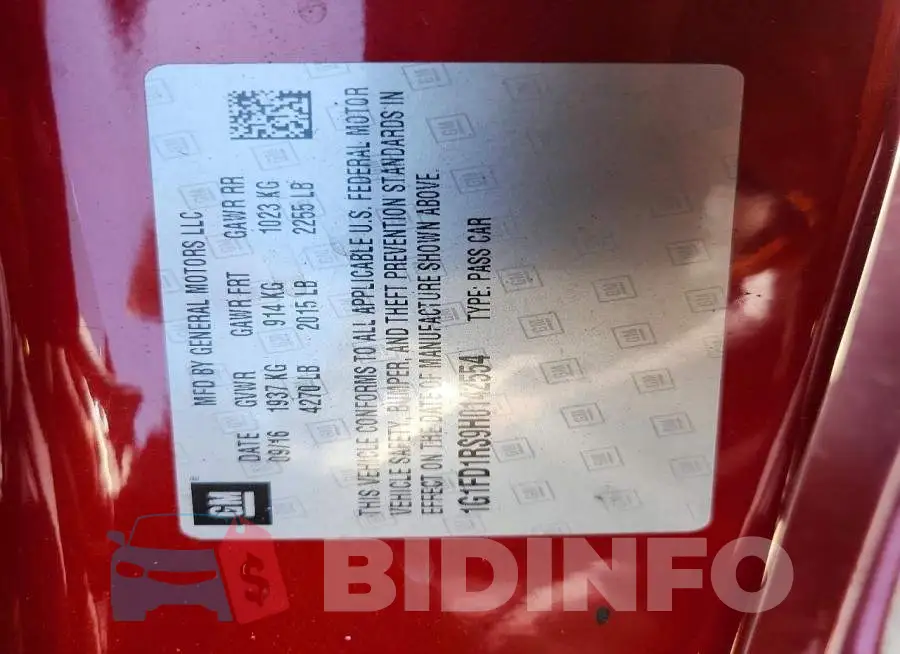 1G1FD1RS9H0142554 Photo# 12