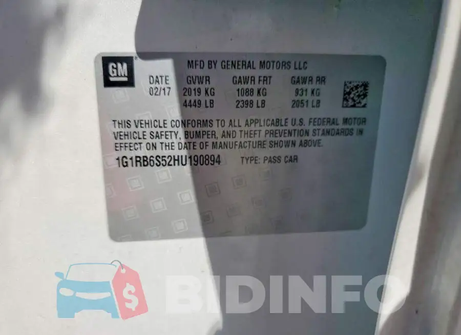 1G1RB6S52HU190894 Photo# 12