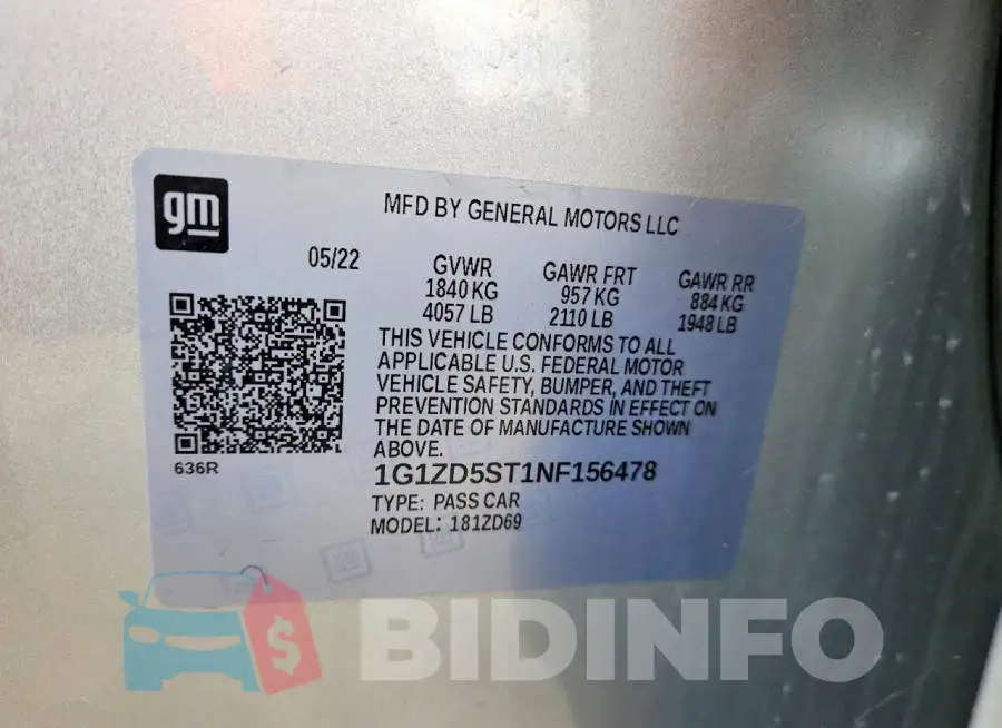 1G1ZD5ST1NF156478 Photo# 12