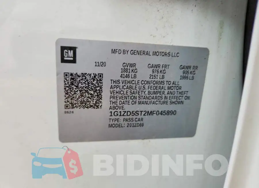 1G1ZD5ST2MF045890 Photo# 12