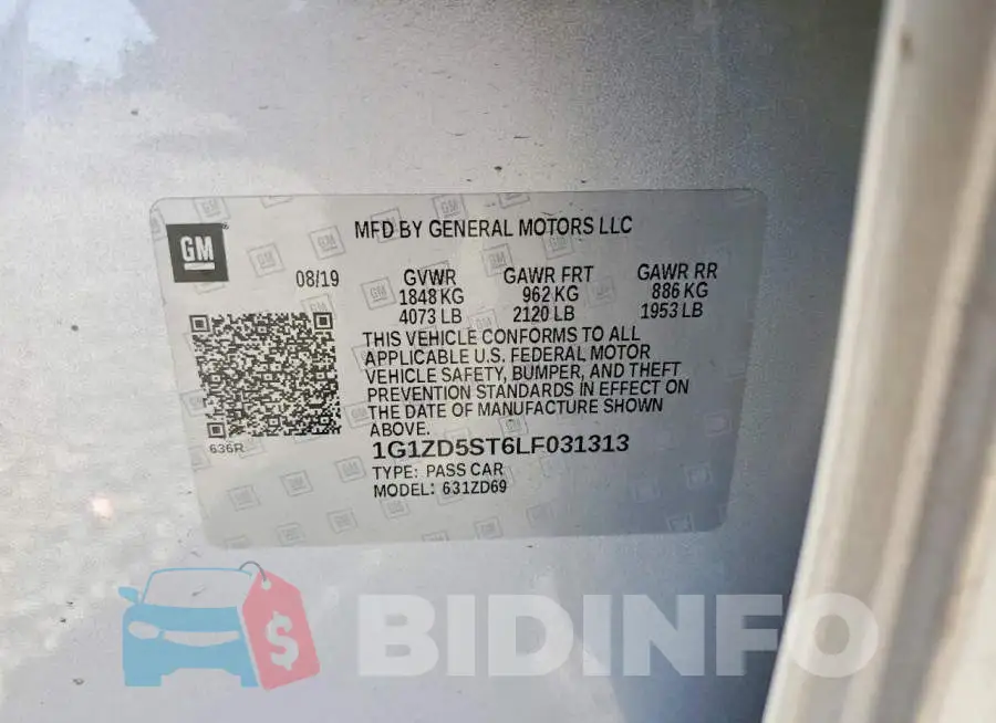 1G1ZD5ST6LF031313 Photo# 13