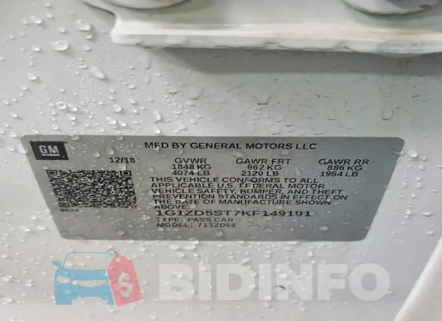 1G1ZD5ST7KF149191 Photo# 13