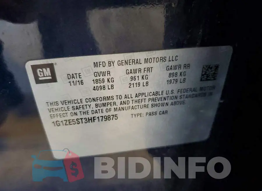 1G1ZE5ST3HF179875 Photo# 12