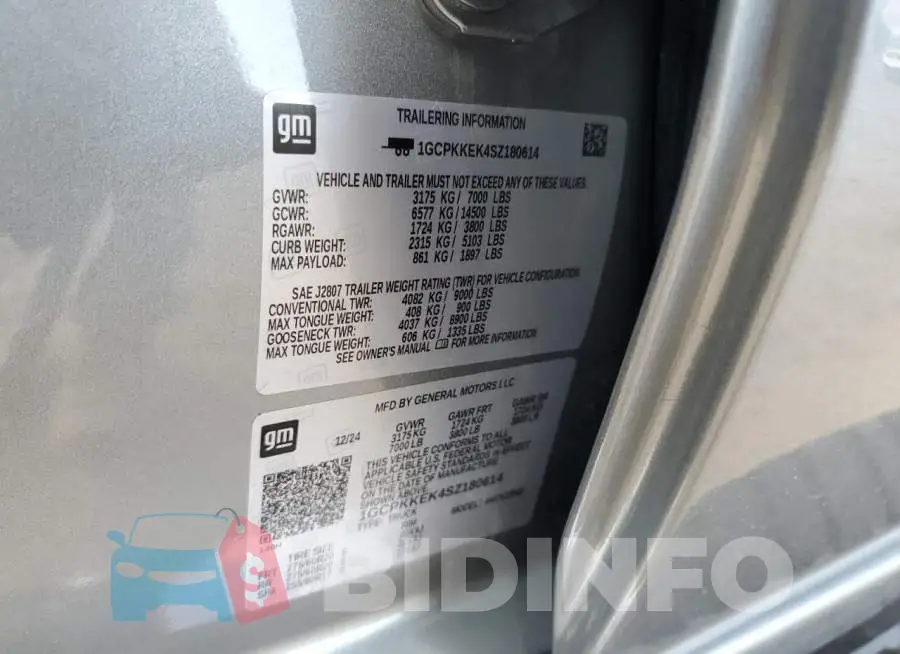 1GCPKKEK4SZ180614 Photo# 12