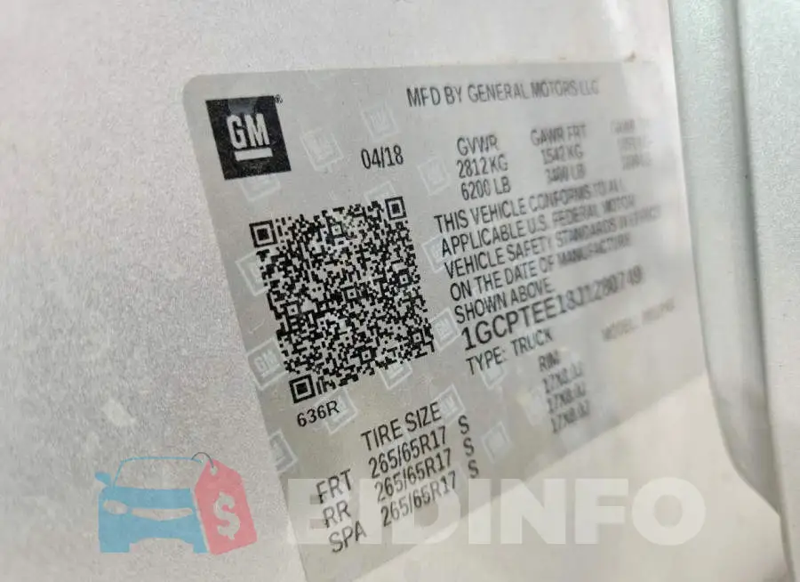 1GCPTEE18J1280749 Photo# 12