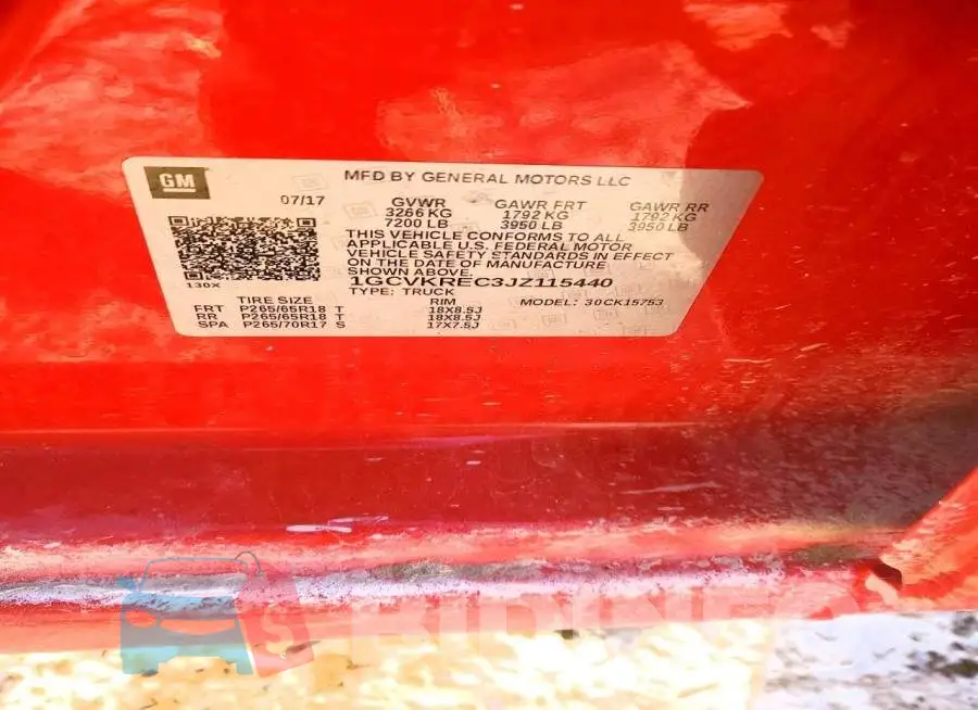 1GCVKREC3JZ115440 Photo# 12