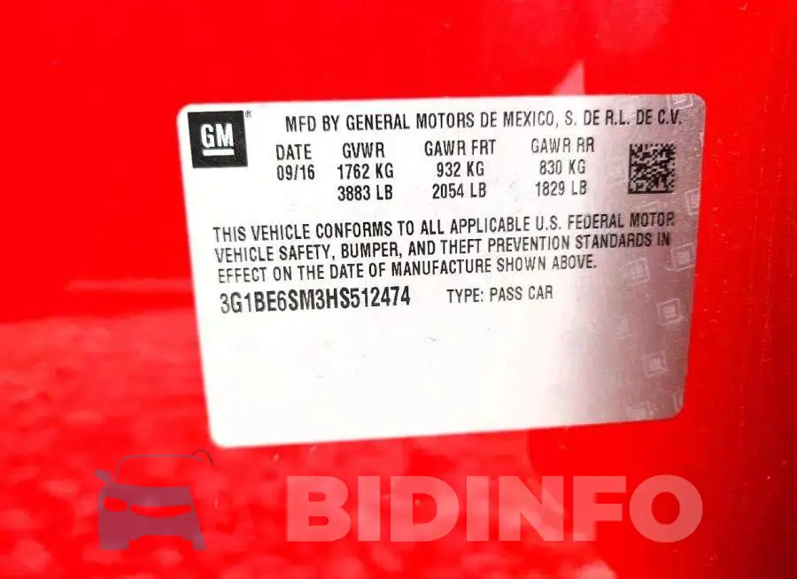 3G1BE6SM3HS512474 Photo# 12