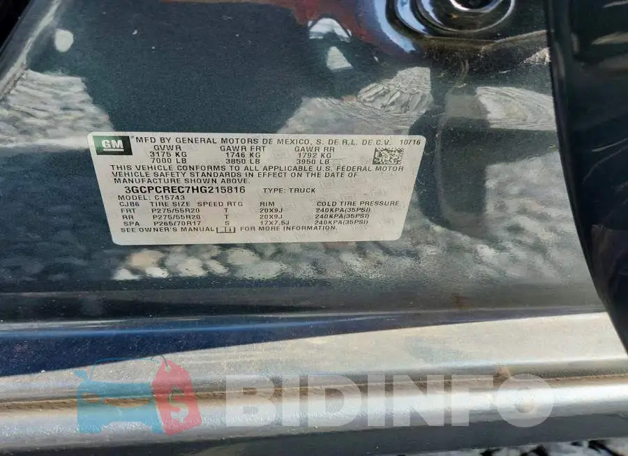 3GCPCREC7HG215816 Photo# 12