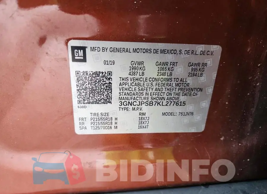 3GNCJPSB7KL277615 Photo# 12