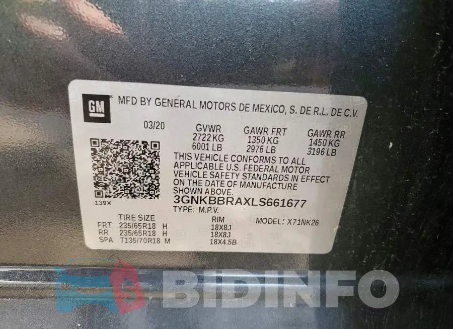 3GNKBBRAXLS661677 Photo# 13