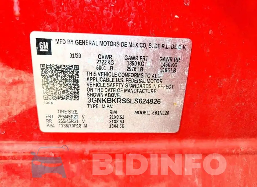 3GNKBKRS6LS624926 Photo# 13