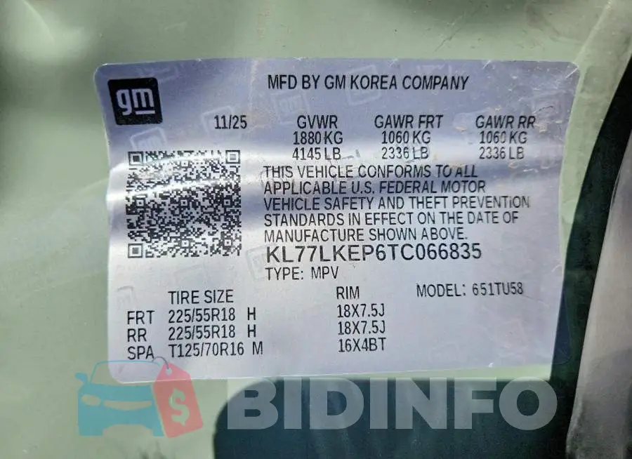 KL77LKEP6TC066835 Photo# 13