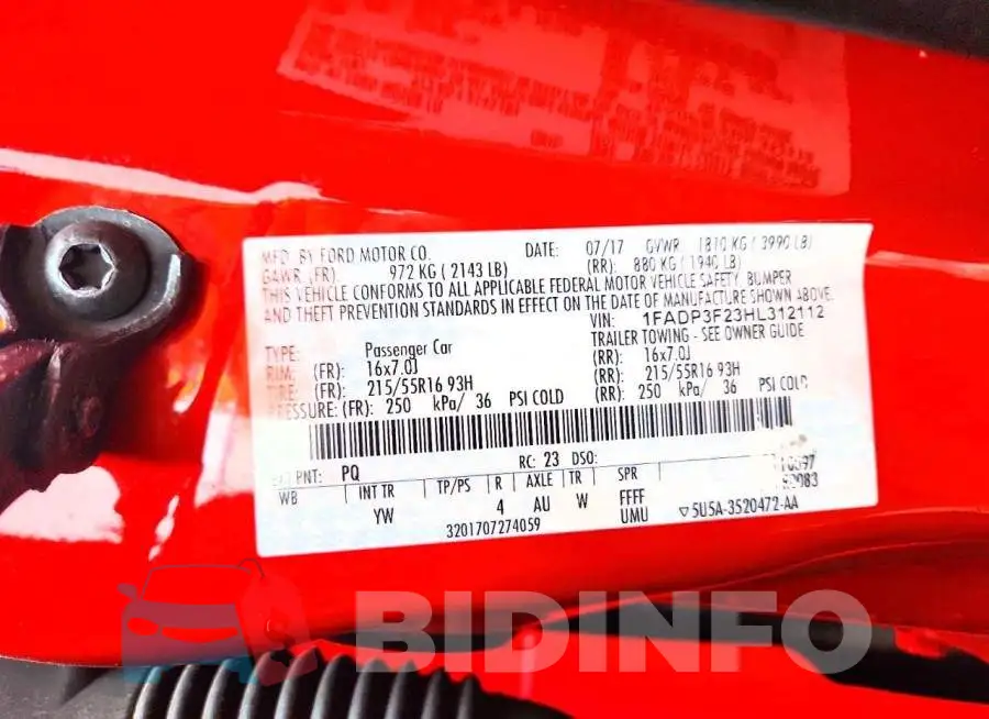 1FADP3F23HL312112 Photo# 12