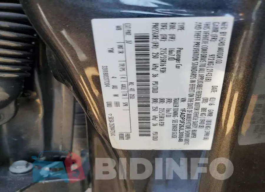 1FADP3F26JL300848 Photo# 12