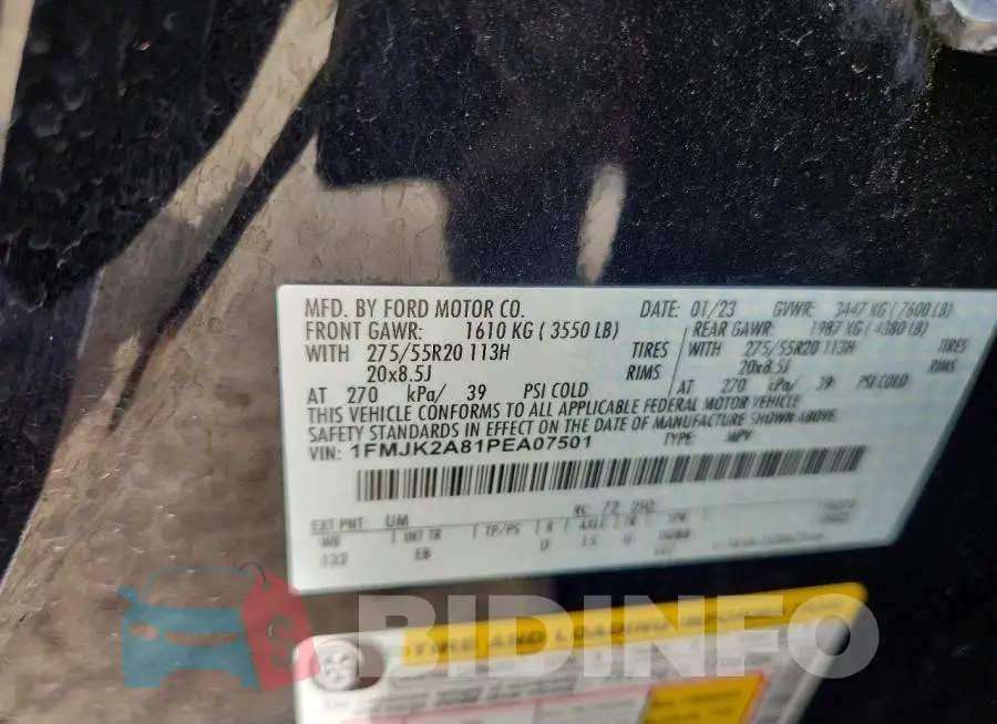 1FMJK2A81PEA07501 Photo# 13