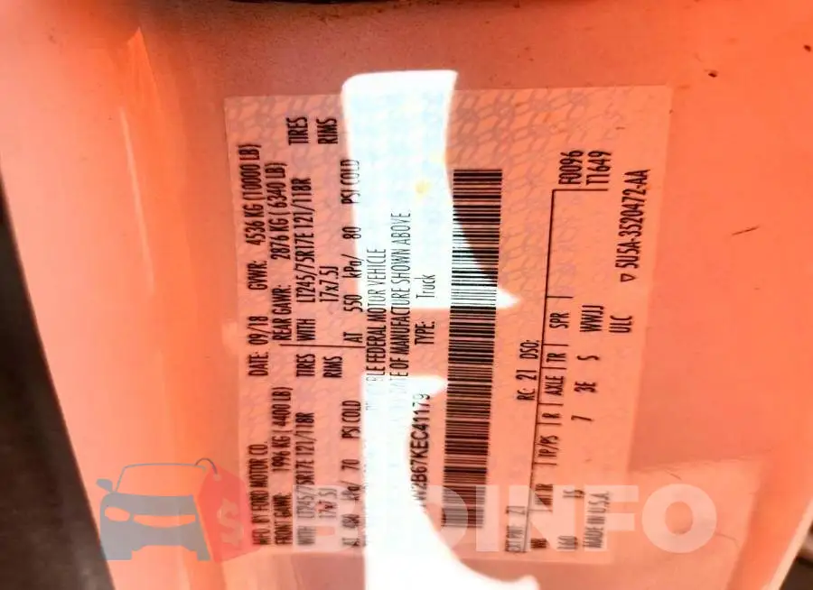 1FT7W2B67KEC41179 Photo# 12