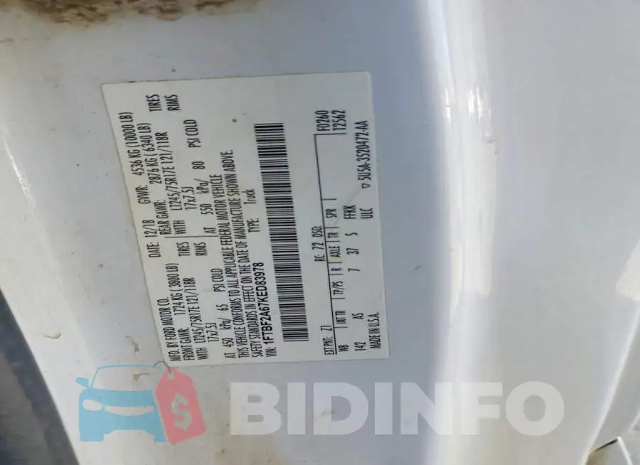 1FTBF2A67KED83978 Photo# 12