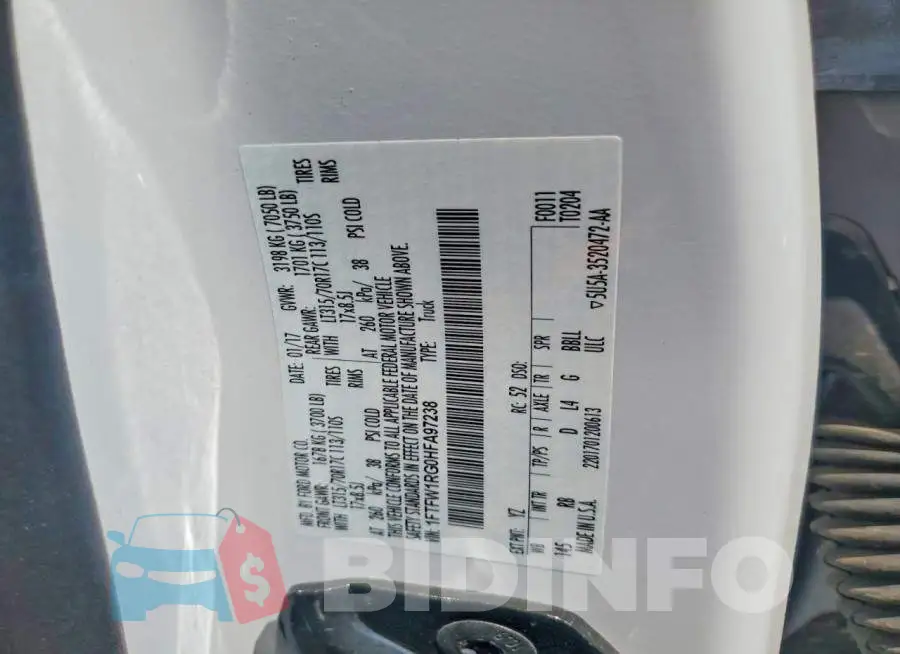 1FTFW1RG0HFA97238 Photo# 12