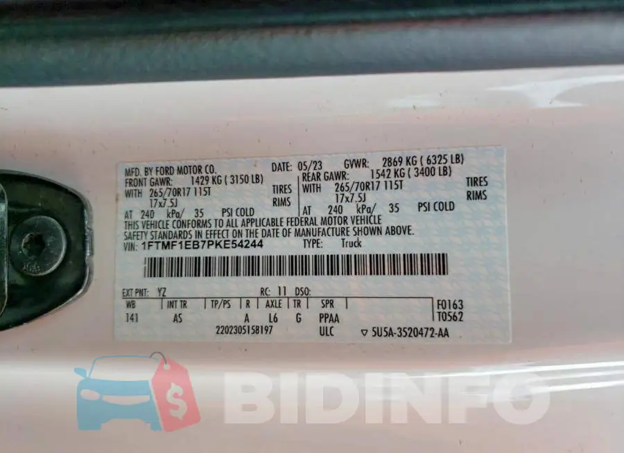 1FTMF1EB7PKE54244 Photo# 12