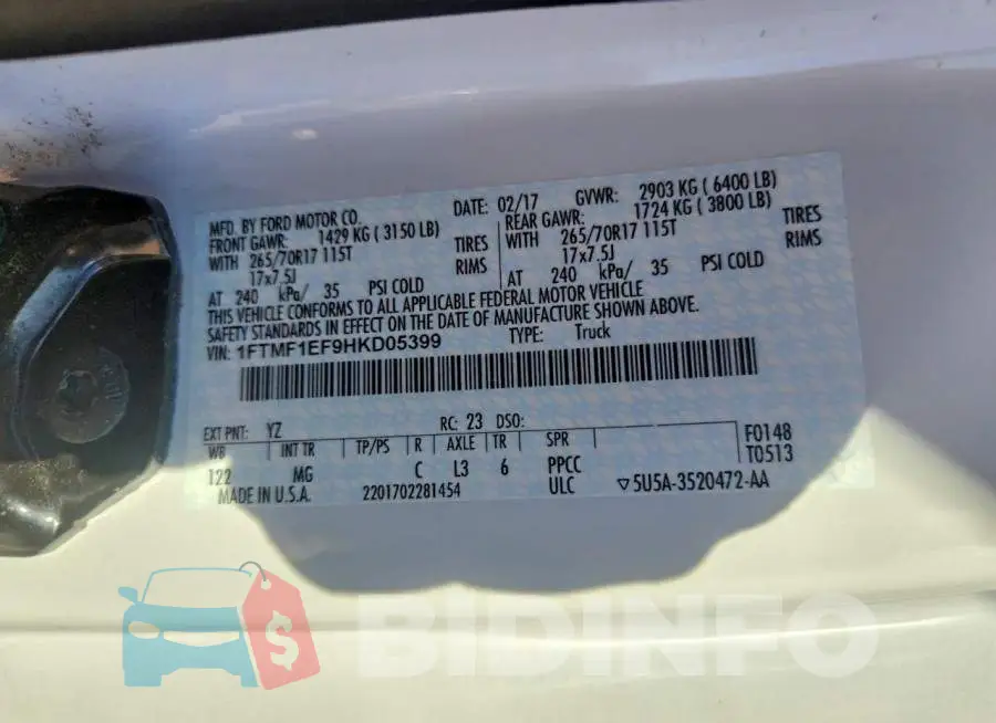 1FTMF1EF9HKD05399 Photo# 12