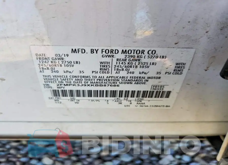 2FMPK3J9XKBB87686 Photo# 13