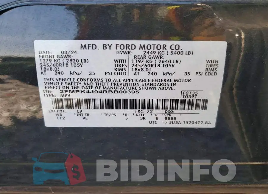 2FMPK4J94RBB00395 Photo# 13