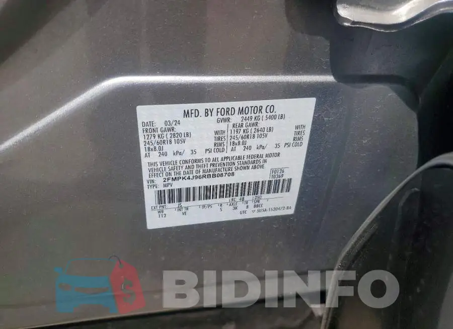 2FMPK4J96RBB08708 Photo# 13