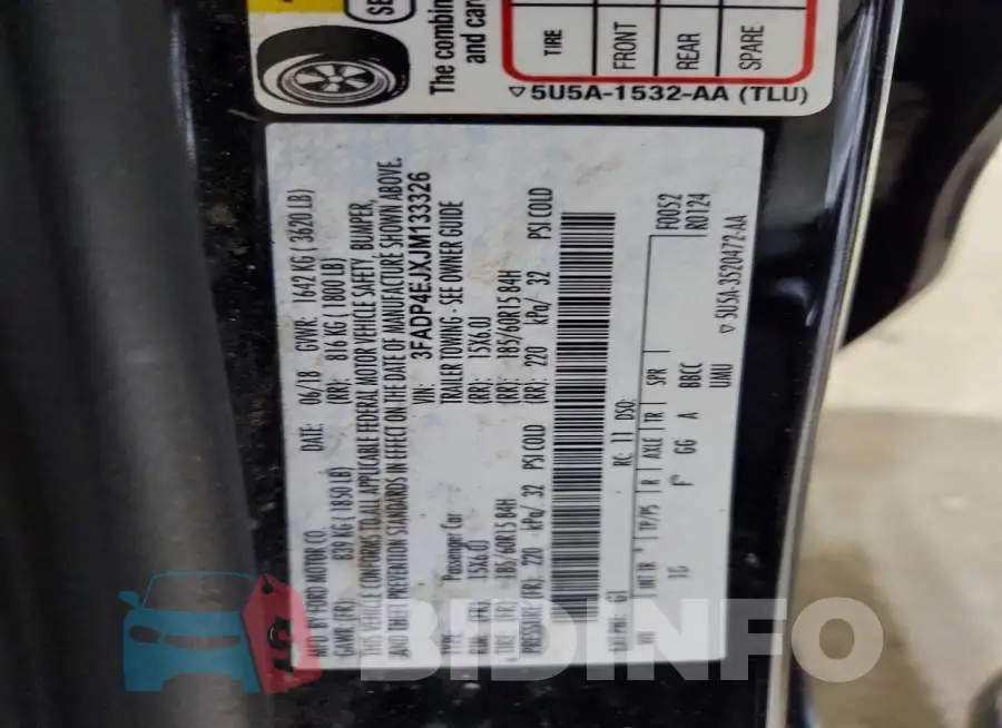 3FADP4EJXJM133326 Photo# 12