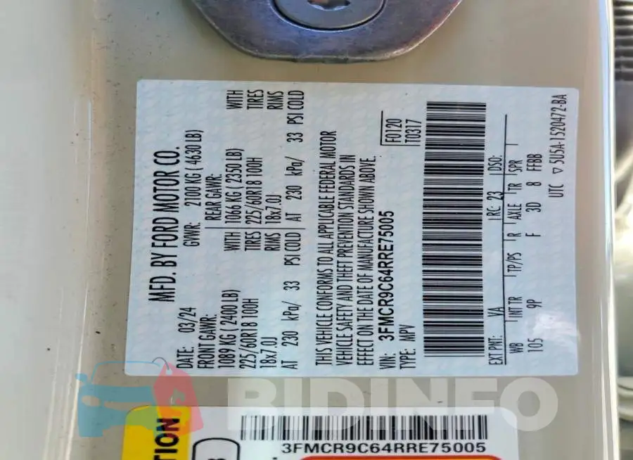 3FMCR9C64RRE75005 Photo# 13