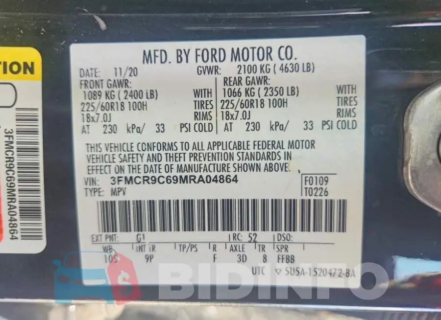 3FMCR9C69MRA04864 Photo# 12