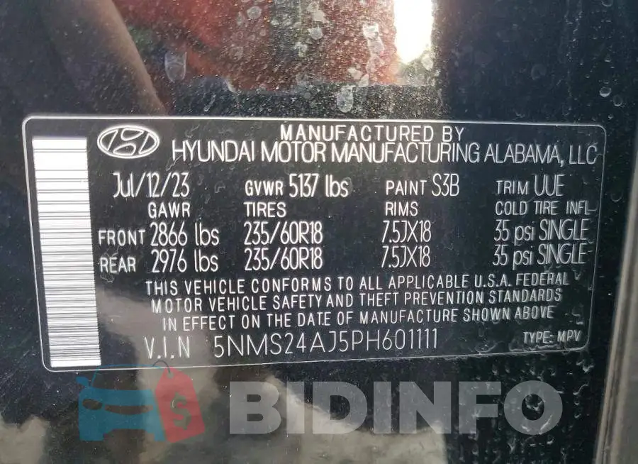 5NMS24AJ5PH601111 Photo# 13