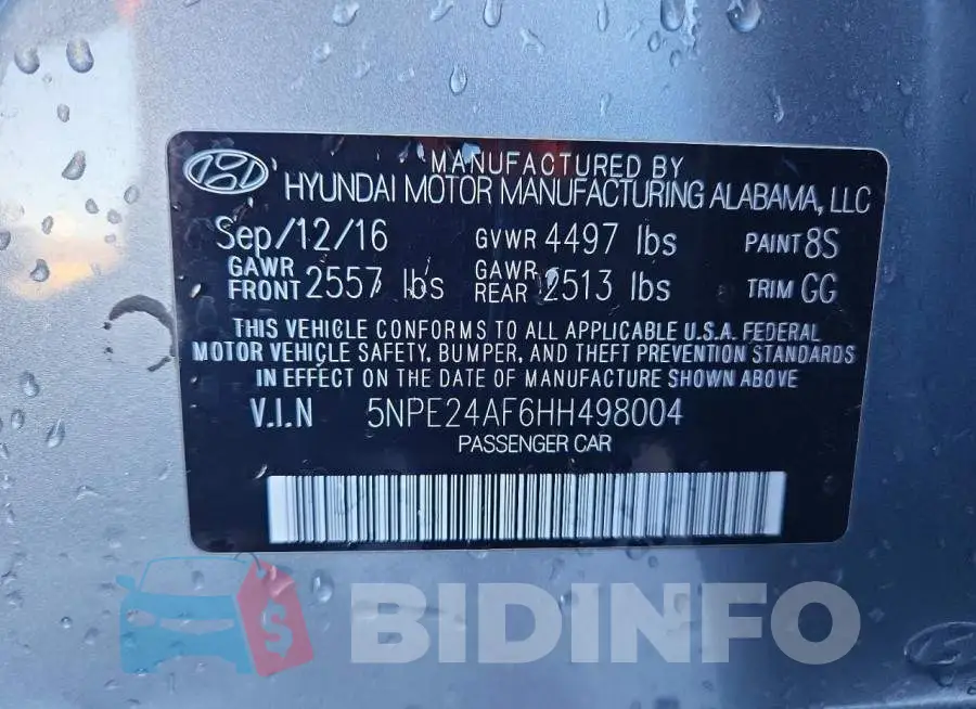 5NPE24AF6HH498004 Photo# 12