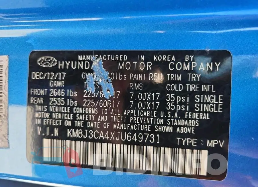 KM8J3CA4XJU649731 Photo# 13